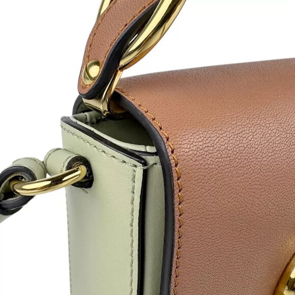 Auth Chloe Chloe C Handbag Crossbody Shoulder Bag Brown/Light Khaki - - Picture 8 of 13